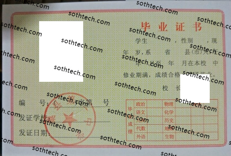 巢县第一中学毕业证样本