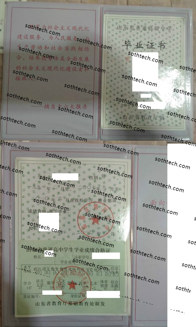 2010临淄区第四中学毕业证样本