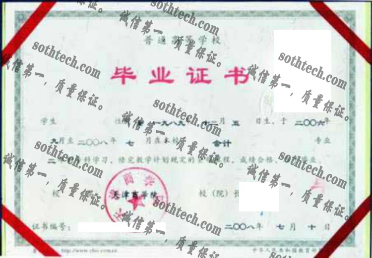 天津商学院毕业证样本