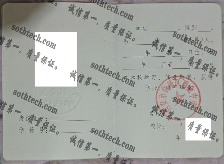 西安市临潼区雨金中学毕业证样本