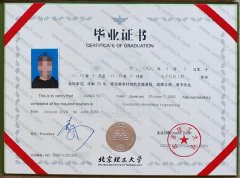 北京理工大学毕业证样本图片